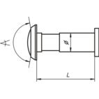 Wizjer drzwiowy, średnica 14 mm, długosć 35-60 mos