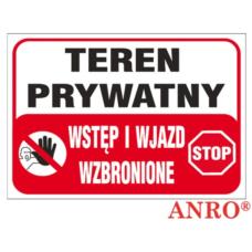 TEREN PRYWATNY WSTĘP WZBRONION Z-TB25-P-250X350